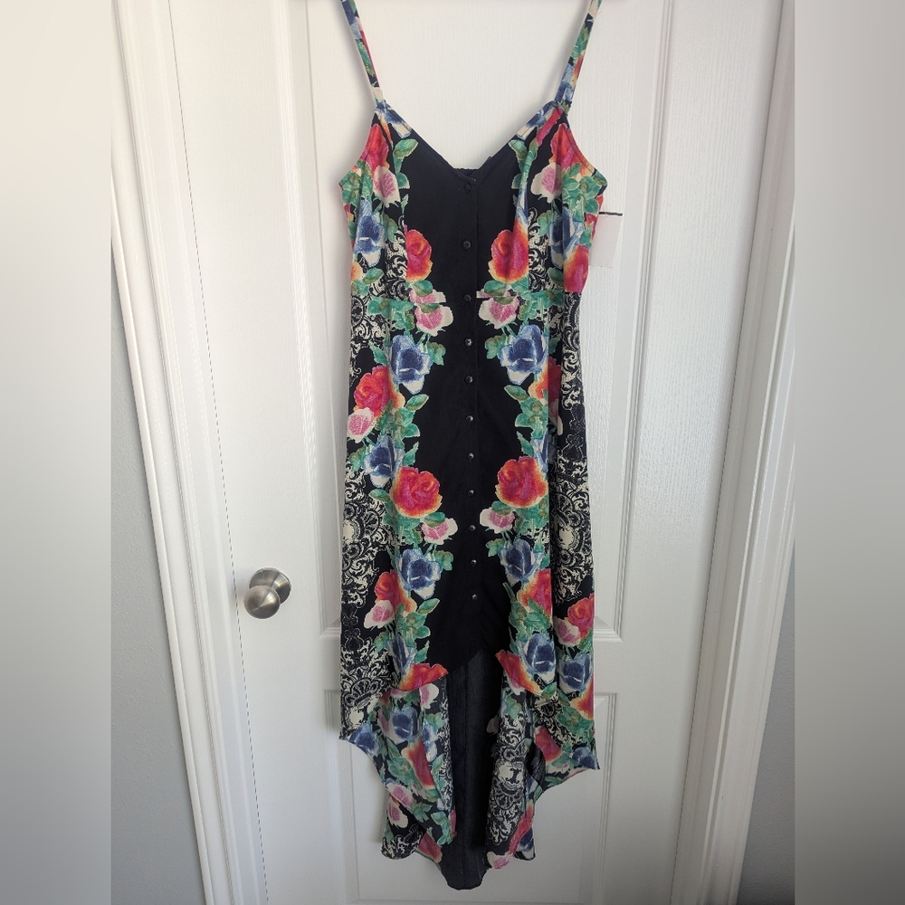 Guess Floral High-Low Dress Sleeveless Size Medium